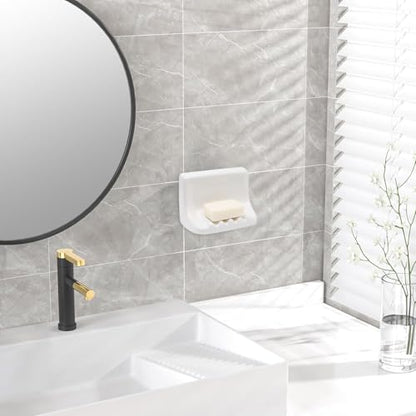 White Vintage Wall Mounted Ceramic Soap Dish Holder Bathroom Shower Wall