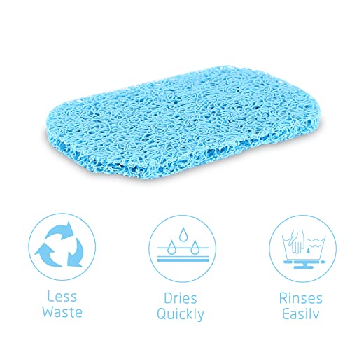 15 Piece Soap Saver,Soap Lift Pad Mat for Bathroom,Soap Dish and Soap Holder Accessory,Blue - color: Blue