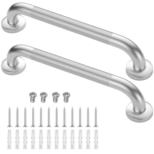 Grab Bars for Shower, 2 Pack 16 in Anti Slip Safety Bath Handle for Senior | Stainless Steel Shower Grab Bars, Handicap Elderly Bathtub and Toilet Bathroom Assist,Safety Grab Bars with Concealed Screws - size: 16 Inch