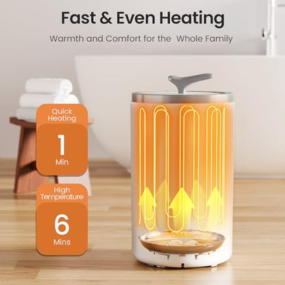 AGLUCKY Towel Warmer for Bathroom, 20L Hot Towel Warmer Bucket with 2 Heating Modes, Rapid Heating with Timer, 30/60/90mins Auto Shut Off, Fits Up to Two 40"X70" Oversized Towels, Bathrobes, Blankets | 2 Heating Modes, Rapid Heating with Timer, Auto Shut