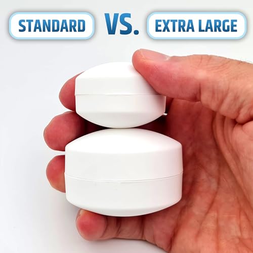 XL & Extra Heavy Powerful Anti-Billowing Magnetic Shower Curtain Weights for Splash-Free Bath Experience - 360° Silicone Wrapped - Will Never Rust - Prevent Curtain from Blowing | 4 XL Pairs | White - color: White, size: 4 XL Pairs
