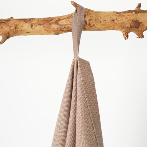 100% Linen Thick Bath Towels with Hanging Loop, 30 X 51 Inch Linen Beach Towel Luxury Lightweight Travel Bath Towel - Soft Dry Hair Towel for Bathroom Saunac Pool,Dark Khaki - color: Dark Khaki, size: Bath Towel