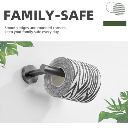 Toilet Paper Holder for Restroom, Gunmetal Gray, Wall Mounted | 304 Stainless Steel, Rustproof Tissue Holder for Bathroom, Powder Room, Stable Drilling Mounted, Space-saving Paper Storage - color: Gun Gray