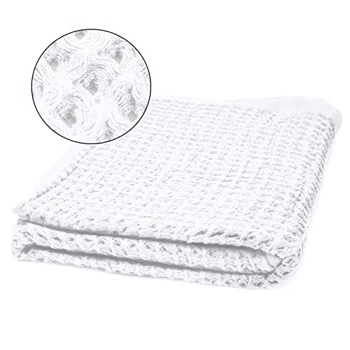 Hand Towels for Bathroom, Waffle Silver-Ion Pima Cotton, Quick Dry, White | Ultra soft and absorbent with a lightweight waffle weave design for quick-drying bath towels. - color: White, style: Hand Towel