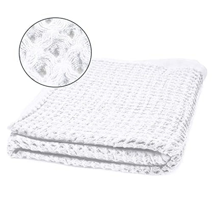 Hand Towels for Bathroom, Waffle Silver-Ion Pima Cotton, Quick Dry, White | Ultra soft and absorbent with a lightweight waffle weave design for quick-drying bath towels. - color: White, style: Hand Towel
