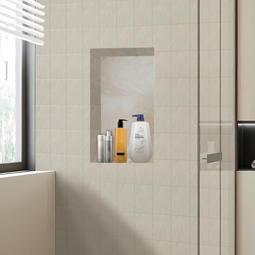 Ready Tile Shower Niche Shelf 17"X25"X4"（Inside 14"X22"） - - Water and Leak Proof Large Wall Niche Insert
