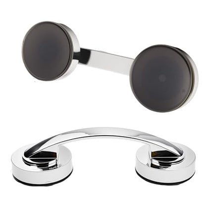 Suction Cup Handle for Glass Shower Door, Window, Suction Grab Bars, Sliding Doors Handle for Bathroom Cabinets Wardrobes, Silver