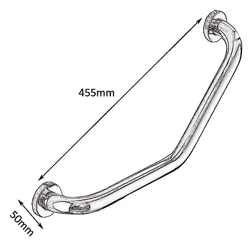 Grab Rails Bath Wall Attachment Handrails Rails Curved Brass Grab Bar,Wall Mounted Towel Rack,Bathtub Bathroom Shower Non-Slip Aids Safety Support Rail,Polished Finished