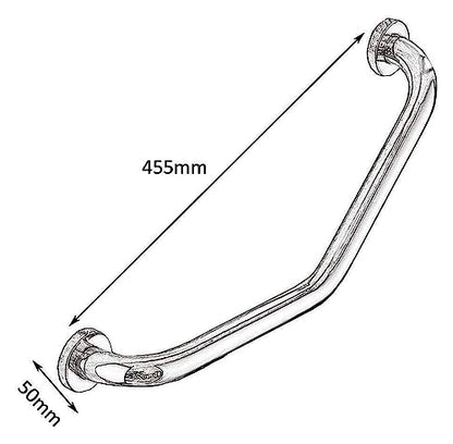Grab Rails Bath Wall Attachment Handrails Rails Curved Brass Grab Bar,Wall Mounted Towel Rack,Bathtub Bathroom Shower Non-Slip Aids Safety Support Rail,Polished Finished
