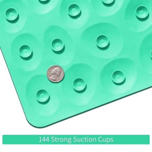 Non-Slip Bathtub Mat OTHWAY Soft Rubber Bathroom Bathmat with Strong Suction Cups (Fruit Green, 16x40 inch) - color: Fruit Green, size: 40" x 16" (Rectangular)