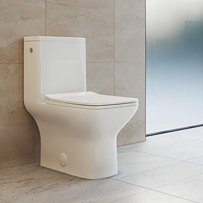 Carre One-Piece Square Toilet Dual-Flush 1.1/1.6 gpf, Touchless
