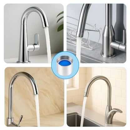 9 Pack Faucet Attachment, Chrome Brass Sink Faucet Accessory, 55/64 Inch 22mm Internal Thread, Replacement Part (M22 Female Thread) - style: 55/64 Inch Internal Thread