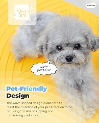 Premium Non-Slip Dog Bath Mat with Drying Hooks, 15.8 x 21.7 in