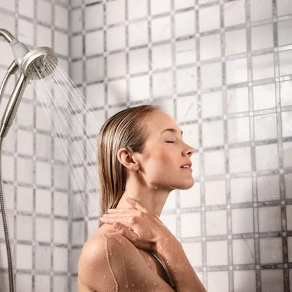 Moen Engage Magnetix Spot Resist Brushed Nickel 3.5-Inch Six-Function Detachable Handheld Showerhead with Magnetic Docking System, 26100SRN - color: Spot Resist Brushed Nickel, size: Showerhead
