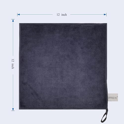 400 GSM Premium Microfiber Cleaning Cloths, Ultra Absorbent Lint Free Towels & Cleaning Rags for Car Detailing, Kitchen, Glass & Household Cleaning, Reusable Machine Washable 12" x 12" - color: Grey