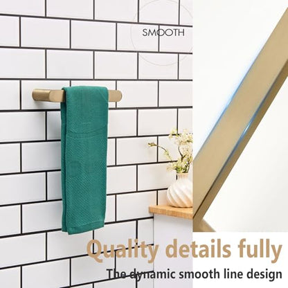 KOKOSIRI Hand Towel Ring for Bathroom Wall Mount 9-Inch Bath Towel Bar Holders Champagne Bronze Bathroom Hardware Stainless Steel, B4010CPG-L9 - color: Champagne Bronze