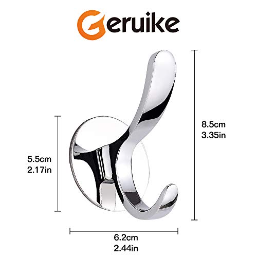 Adhesive Coat Hooks Stainless Steel Self Adhesive Robe Towel Bathroom Kitchen Wall Hook No Screws Damage Free