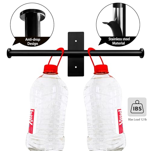 Double Roll Toilet Paper Holder, OBODING, Black Stainless Steel Toilet Paper Holder, Adhesive or Drilling Toilet Roll Holder Wall Mount for Bathroom (Black) - color: Black