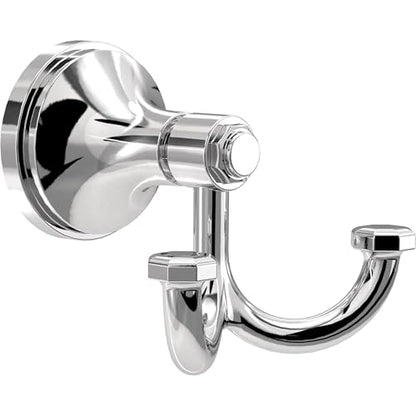 Franklin Brass Woodruff (1-Pack) Towel Hooks Polished Chrome Double Bathroom J Hooks Wall Mounted for Robes & Towels Hand Towel Hook Holder Kitchen, Bathroom Accessories WDRF35-PC - color: Polished Chrome