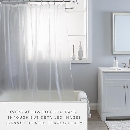 Bath Bliss PVC Standard Shower Liner | 3G | 70"x 72" | Magnetic Hem | Frost - color: Frost