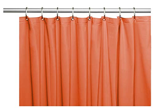 Venice Elegant Home Heavy Duty Vinyl Shower Curtain Liner with 12 Metal Grommets Rust - color: Rust