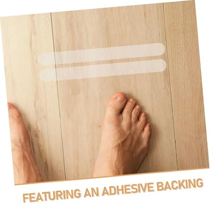 FOMIYES 24pcs Transparent Peva Non-slip Bath Safety Strips Adhesive Floor Grip Stickers for Bathtubs Stairs and Showers for Boy Girl and Adults