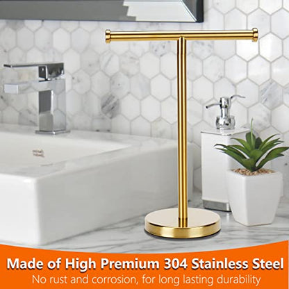 Kalitro Gold Towel Rack Hand Towel Stand, Bathroom Towel Holder Stand SUS304 Stainless Steel (Gold) - color: Gold