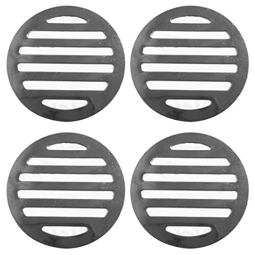 NGe 4Pcs Silver Tone 304 Stainless Steel Round Floor Drain Cover Drain Protection Cover 3 Inch 6 Holes - size: Round 3 Inch