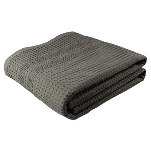 GILDEN TREE Waffle Bath Sheet Large Bath Towels Quick Dry Thin Body Towels, 40x80 Oversized Bath Towels for Adults, Classic Style (Stone) - color: Stone, size: Bath Sheet
