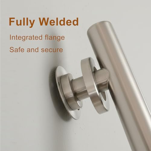 24 Inch Wave Grab Bar, Polished Chrome Shower Handrail, 2 Pack | 304 Stainless Steel, Wave Shaped Fully Welded 1.25" Tube, ADA Compliant Safety Handrail for Elderly & Disabled - color: Wave Shaped Polished, size: 24 inch - 1.25 inch Dia