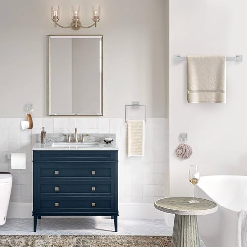 10-Piece Bathroom Hardware Accessories Set-Brushed Nickel Towel Bar, Holder & Racks-SUS304 Stainless Steel-Wall Mounted,23.6-Inch - color: Brushed Nickel, size: 10 Pcs