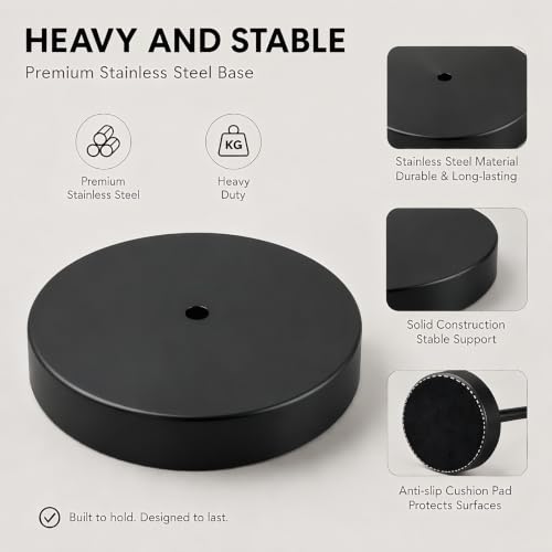 Toilet Paper Holder Stand for Max 5 Paper Rolls, Freestanding TP Holder, Paper Roll Storage for Bathroom, Stainless Steel - Black - color: Black