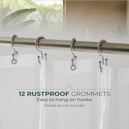Clear Shower Curtain Liner with Side Suction Cups, Premium PEVA Plastic Shower Liner with 3 Magnets, Waterproof Bathroom Curtain, 72 x 84, Clear - color: 1. Clear, size: 72"W x 84"L (Pack of 1)