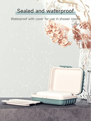 Doter Travel Soap Holder with Lid - Draining Soap Box for Shower -Compact Travel Soap Case Leak-Proof Design for Camping, Hiking, Gym & Outdoor Use | Keeps Soap Dry & Hygienic - color: Blue
