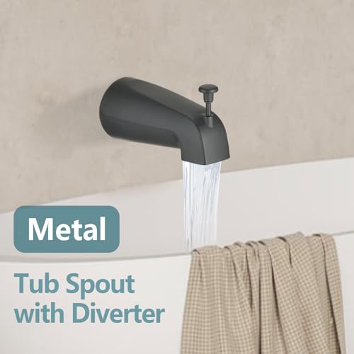 5" Dual Shower Faucet Compatible with Delta 13/14 Series Tub Trim Kit, High Pressure Round Rain Shower Head& Handheld Set Faucet System, Matte Black (Valve& Catridge Not Inclued) - color: Matte Black