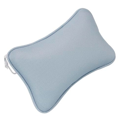 Non-Slip Bathtub Pillow with 2 Suction Cups Mesh Head Neck Shoulder Support Cushion for Oval and Straight-Back Tubs Spa Bath Pad