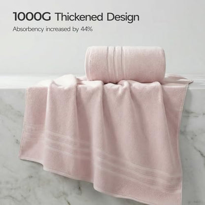 REDKISS Pink Extra Large Bath Sheets Towels - 700 GSM Cotton Bath Sheet, 35 x 70 Inches Jumbo Bathroom Towel Super Soft, Highly Absorbent, Hotel Quality, for Bathroom, Gym, 2 Piece - color: Pink