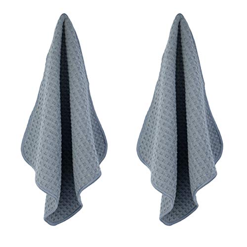 POLYTE Ultra Premium Microfiber Kitchen Dish Cloth Waffle Weave, 8 Pack (12x12 in, Gray) - color: Gray, size: 12x12 in