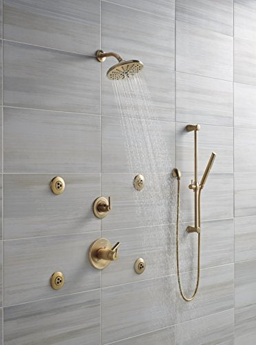 Delta Faucet Compel Slide Bar Hand Held Shower with Hose, Gold Handheld Shower Head, Slide Bar Hand Shower, Gold Handheld Shower, Detachable Shower Head, Champagne Bronze 7085-CZ - color: Champagne Bronze