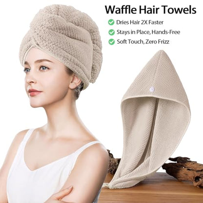 8 Piece Bath Towel Set,Extra Large Bath Sheets 35"x70"-Beige | Super Soft Microfiber, Lint Free & Quick Dry Towels for Bathroom,Gym,Hotel–2 Bath,2 Hair,2 Hand,2 Washcloths - color: Beige, size: 8Piece Towel Set