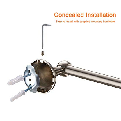 BGL Bathroom Accessory Set, Brushed Nickel Adjustable Expandable Towel Bar 4-Piece Bathroom Hardware Set Wall Mounted - color: Brushed Nickel
