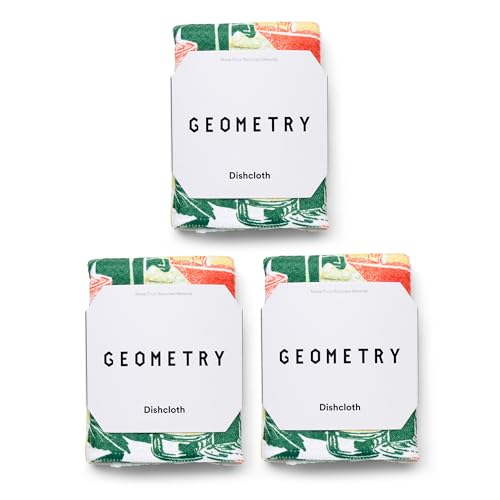 GEOMETRY Dishcloth – Spring & Summer Collection – Quick-Dry, Ultra-Absorbent, Reusable Microfiber Kitchen Towels for Drying & Cleaning - Summer Refreshments - 3-Pieces - color: Summer Refreshments, size: 18" x 30" (3 Pack)