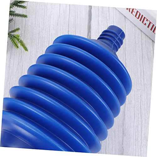 SOLUSTRE Professional Accordion Toilet Plunger High Pressure Thrust Design for Unclogging Bathrooms and Ergonomic Handle for Comfortable Grip Blue