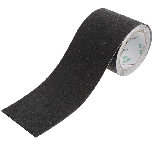 Anti-slip Stair Tread Tape Non-slip Adhesive Floor Protection Tape Waterproof Wear-resistant Black 10cm X 5m for Bathroom and Stair Safety
