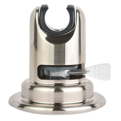 Lancer USA Suction Cup Handheld Shower Head Holder Adhesive Removable Wall Mount Bracket for Bathroom | Limited 10 Year Warranty (Brushed Nickel) - color: Brushed Nickel