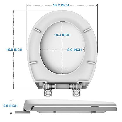 Toilet Seat Round Quick Release, Easy Installation & Release, Safe PP Material Easy Clean, Comfortable Ergonomic Design - size: Round-M01
