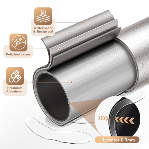 Curved Shower Curtain Rod for Bathroom, 40-72 Inches Adjustable Shower Rod | Rustproof Shower Curtain Rod with Rotating Brackets for Extra 30% Shower Space, 0.9MM thickness Need to Drill, Brush Nickel - color: Brush Nickel