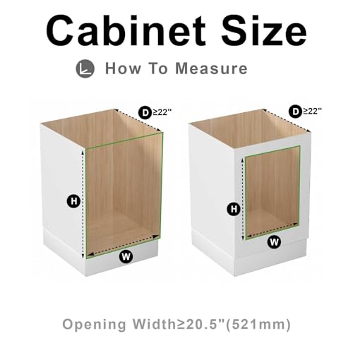Pull Out Cabinet Organizer, (20½"W x 20" D), Soft Close Pull Out Cabient Drawer, Slide Out Cabient Organizer for pot and pan Kitchen Base Cabinet, Pantry Organization, Bathroom, Wire Basket - size: 1 Tier(20½"W x 20"D)