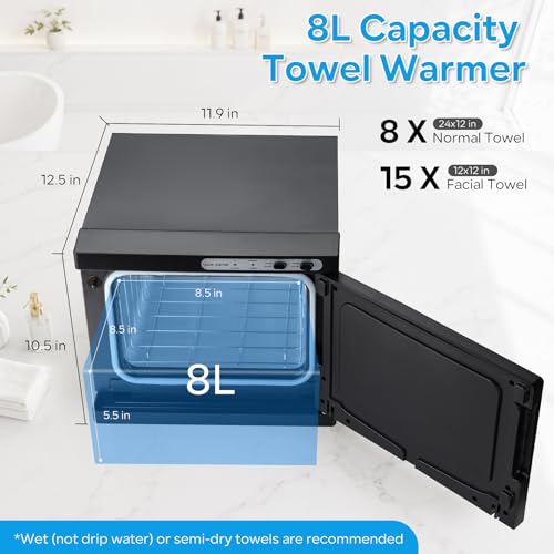 Hot Towel Warmer, 8L Professional Towel Warmer Cabinet, Hot Spa Small Towel Warmer Heating Use for Facial Spa Estheticians Massage Salon and Home