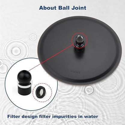 Midanya Round Rain Shower Head,High Pressure,Oil Rubbed Bronze 12 Inch | 360°Swivel,Ceiling or Wall Mount,Waterfall Full Body Coverage,Bathroom Remodel,Stainless Steel Rainfall Shower Head - color: Bronze, size: 12 Inch